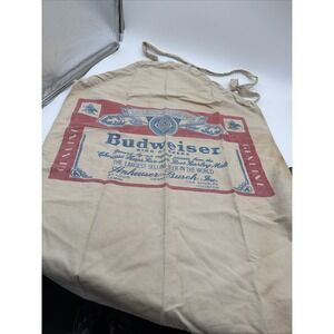 Vintage 70's Budweiser Advertising Apron Ocean House Laguna Beach Cal. USA